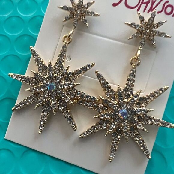 ⭐️ Betsey Johnson NEW CELESTIAL drop dangle earrings ⭐️ - Picture 3 of 8